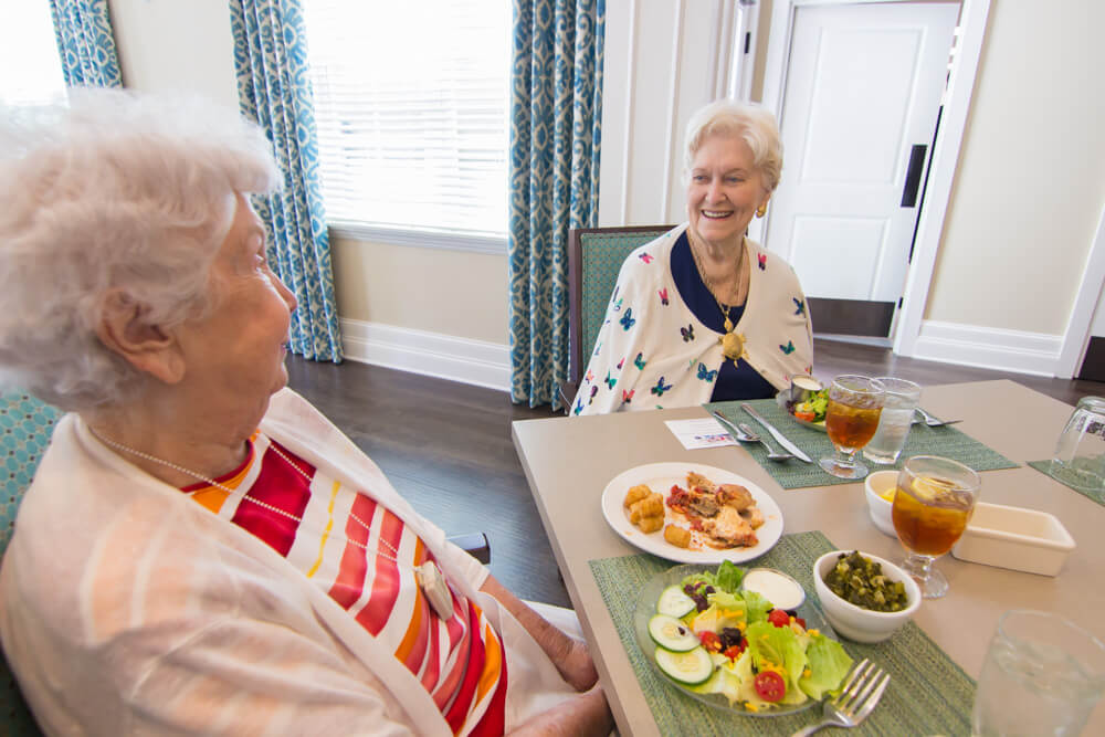 Brickmont senior residents respite care dining